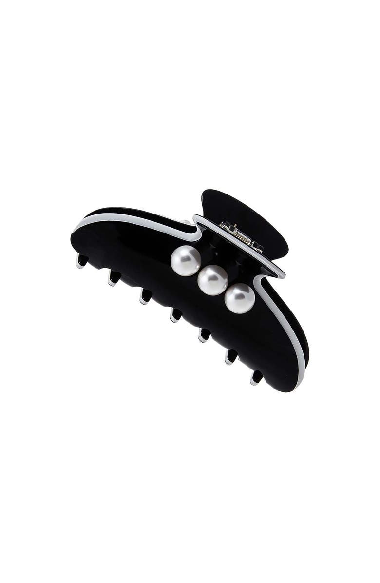 BY ADINA EDEN Triple Pearl Classic Medium Claw Clip, Alternate, color,