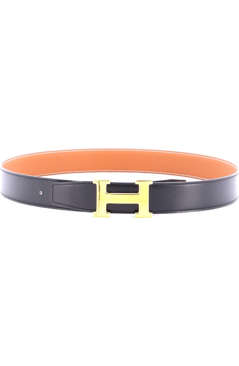 Pre-Owned Hermes Constance Reversible Belt Leather Medium, Alternate, color, Black