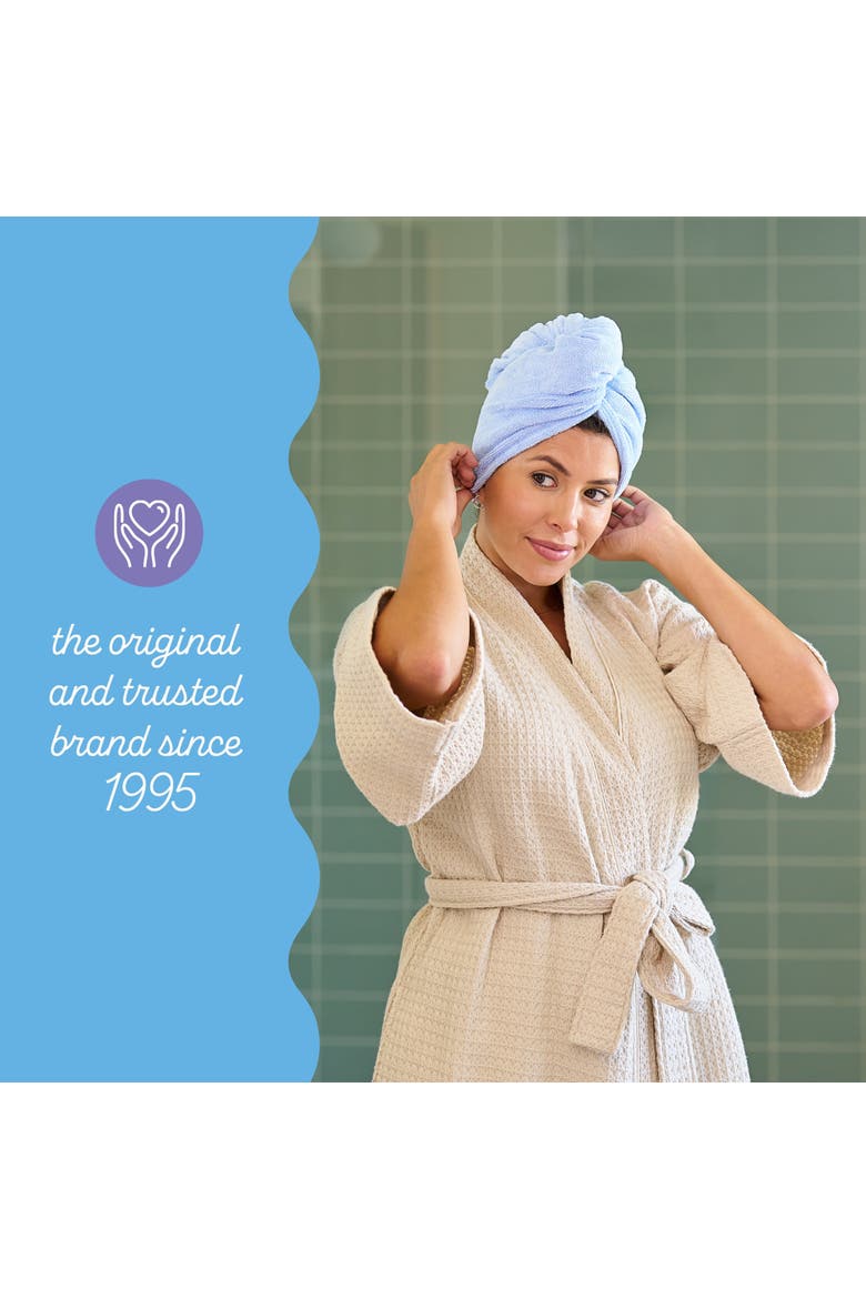 2 Pack Microfiber Hair Towel, for Straight, Wavy, Curly Hair, Alternate, color, Grey