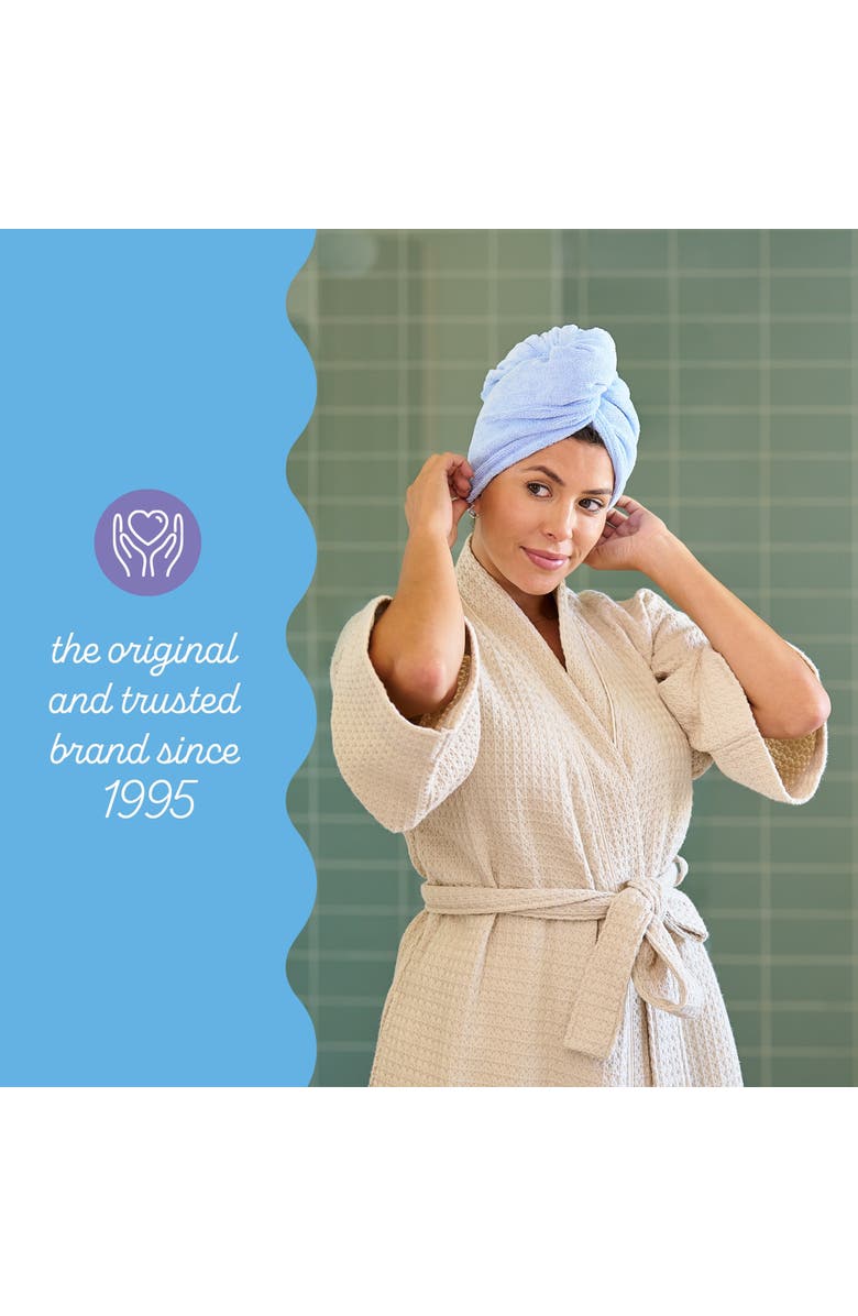 TURBIE TWIST 2 Pack Microfiber Hair Towel, for Straight, Wavy, Curly Hair, Alternate, color, Grey