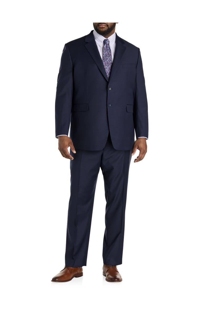 JV Reflex Big & Tall Mini Neat Suit Jacket, Alternate, color, Navy