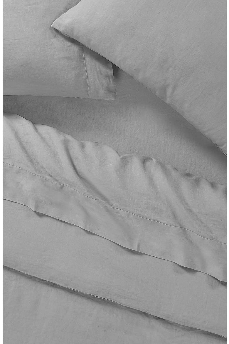 French Linen Sheet Set, Alternate, color, DOVE