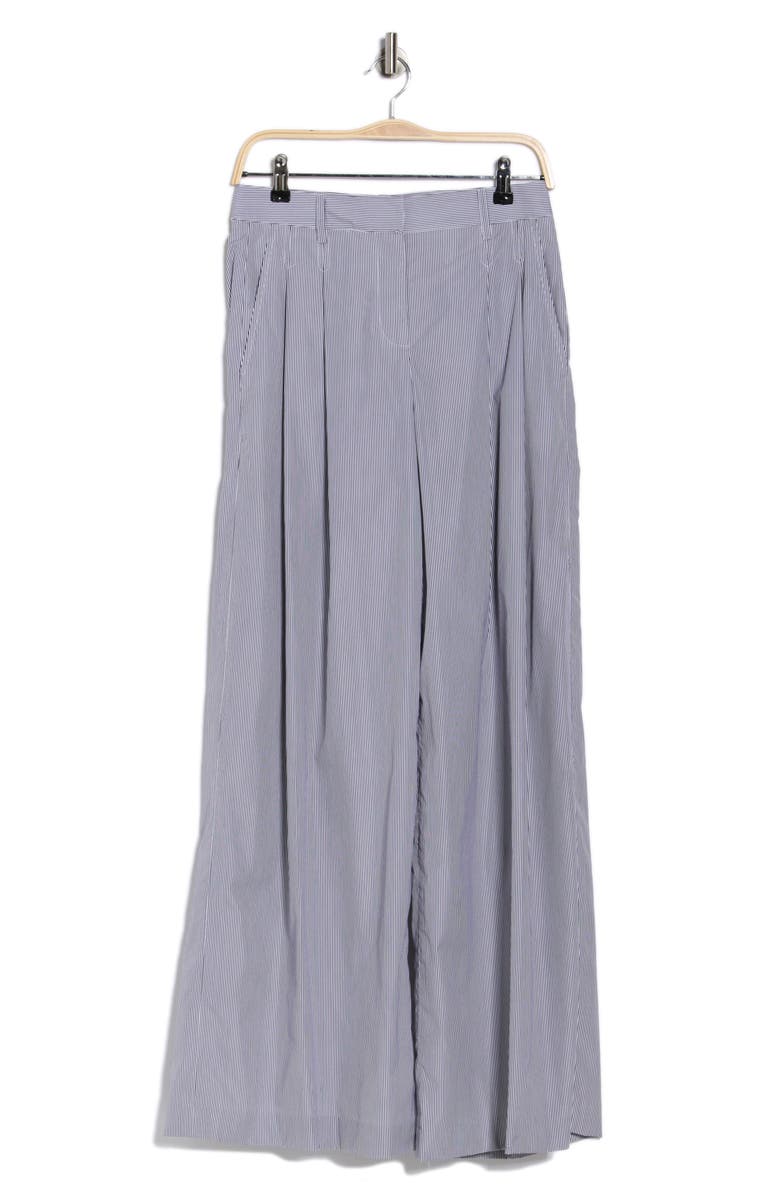 TWP Didi Stripe Wide Leg Pants, Main, color, Midnight / White