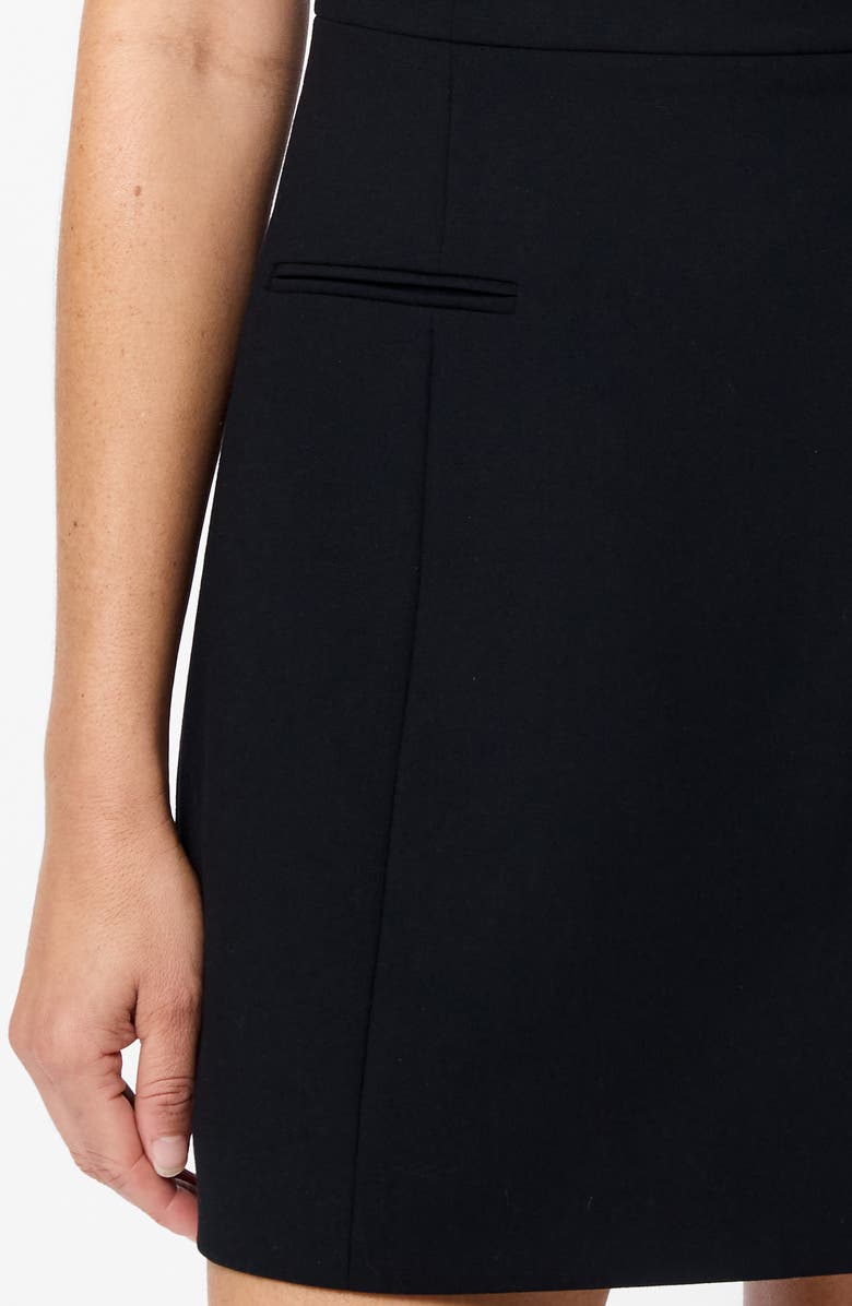 French Connection Whisper Boatneck Minidress, Alternate, color, Black