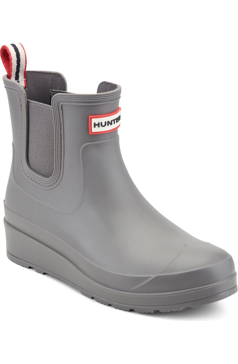 Hunter Tabitha Chelsea Waterproof Rain Boot, Main, color, Dark Gray