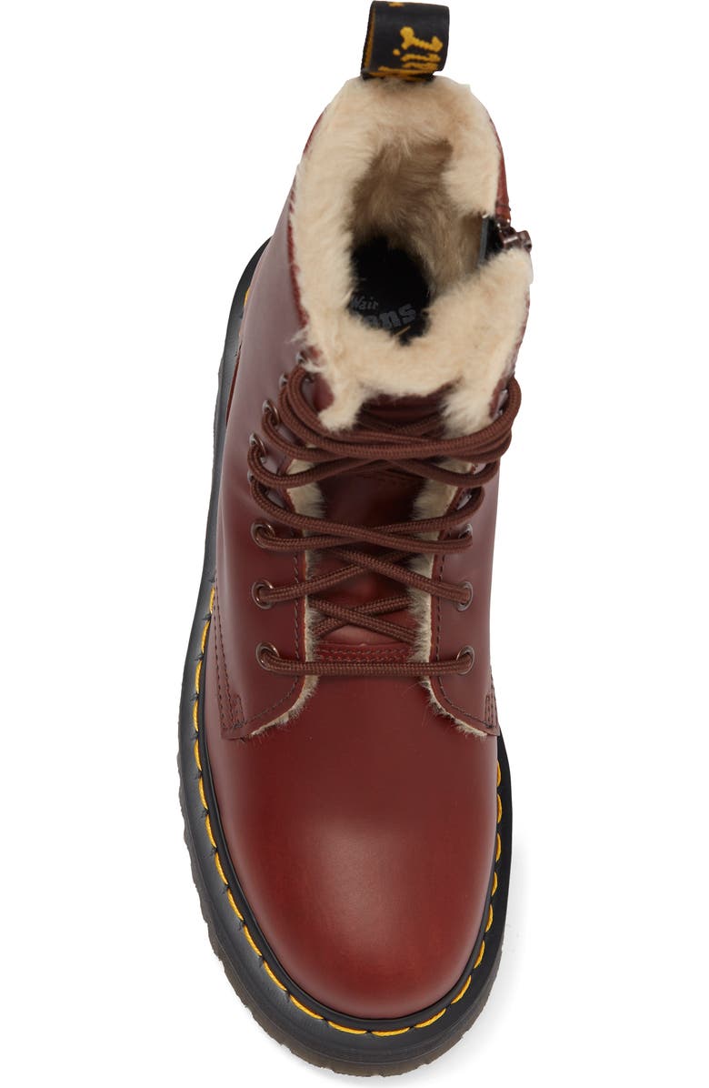Dr. Martens Jadon Abruzzo Faux Fur Lined Lug Sole Combat Boot, Alternate, color,