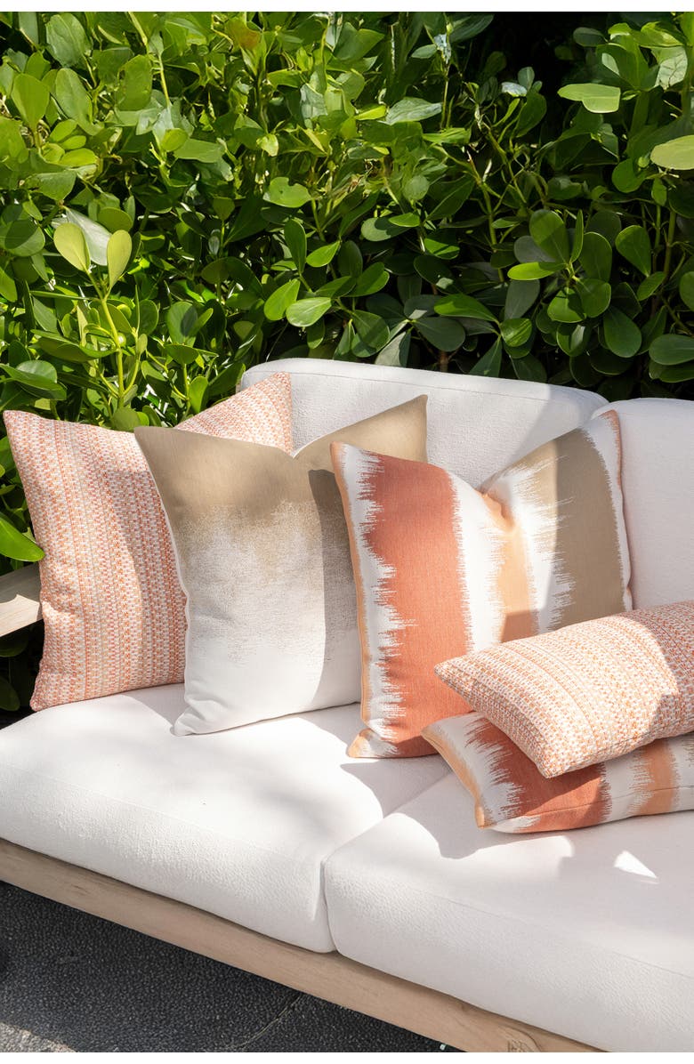 Elaine Smith Artful Ombre Indoor & Outdoor Woven Accent Pillow, Alternate, color, Sand
