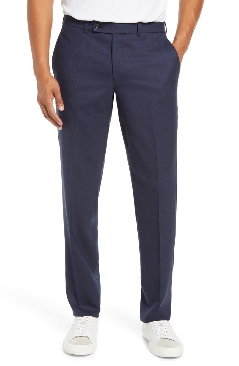 Jack Victor Purley Flat Front Wool Pants, Main, color,