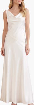 Needle & Thread Evangeline Satin Cowl Neck Gown