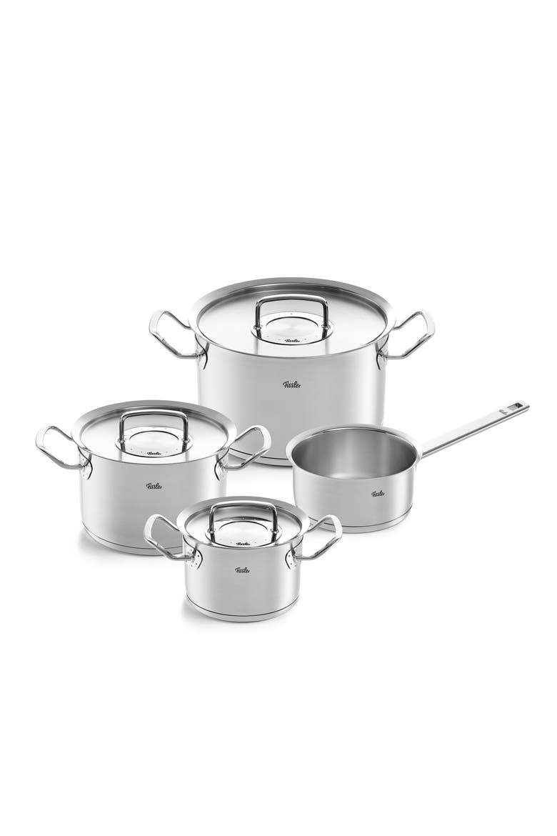 Original-Profi Collection Stainless Steel Set with Metal Lids, Main, color, Stainless Steel