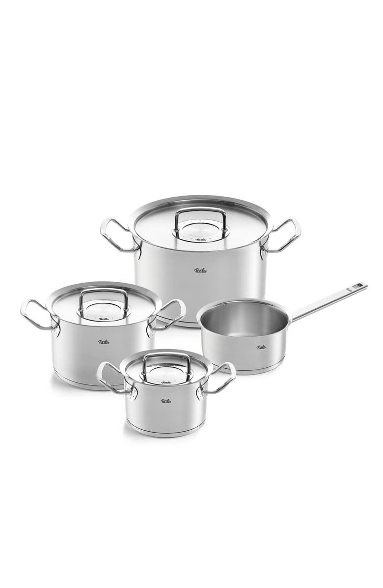 Fissler Original-Profi Collection Stainless Steel Set with Metal Lids, Main, color, Stainless Steel