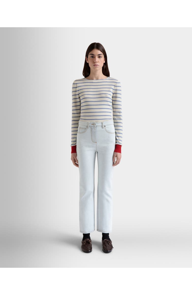 Bally Denim Pants in Cotton, Alternate, color, Blue