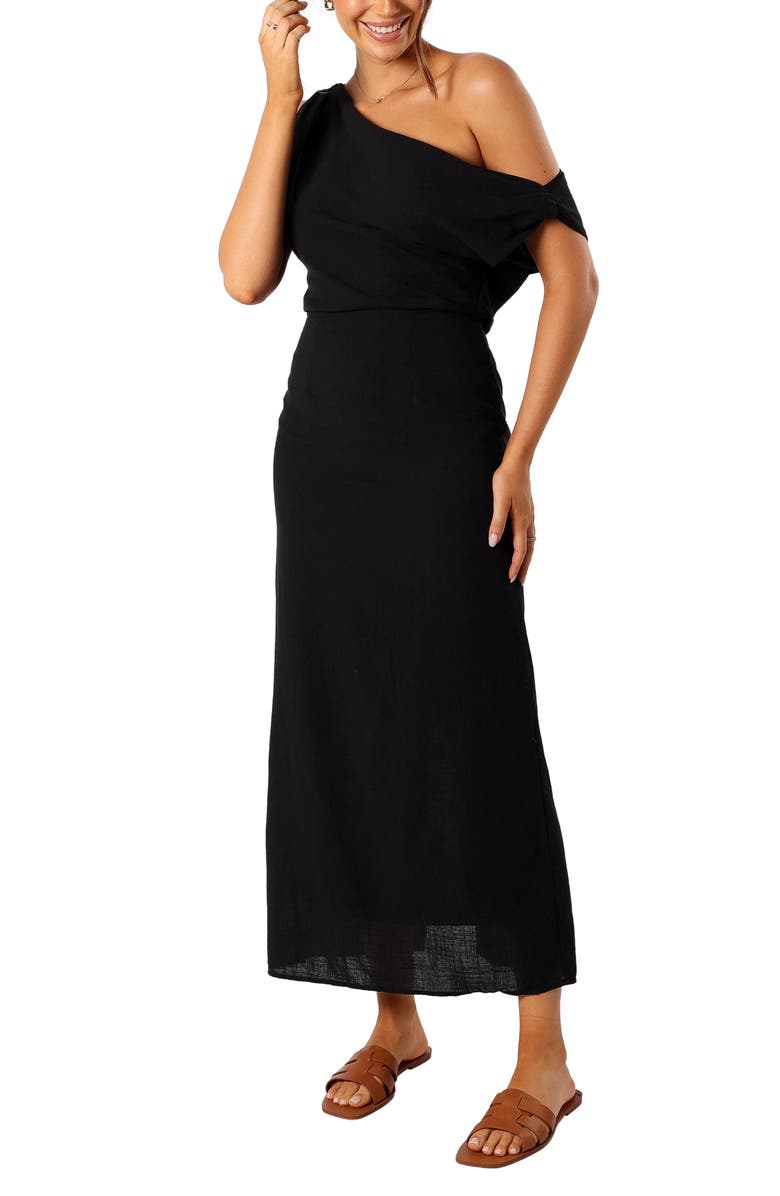 Petal & Pup Cosma One-Shoulder Cotton Dress, Main, color, 