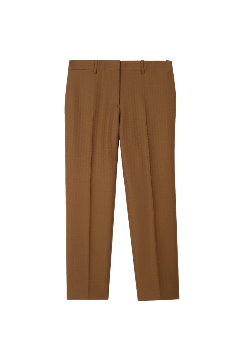 Wool Mohair Tailored Trousers, Alternate, color, Hazelnut brown