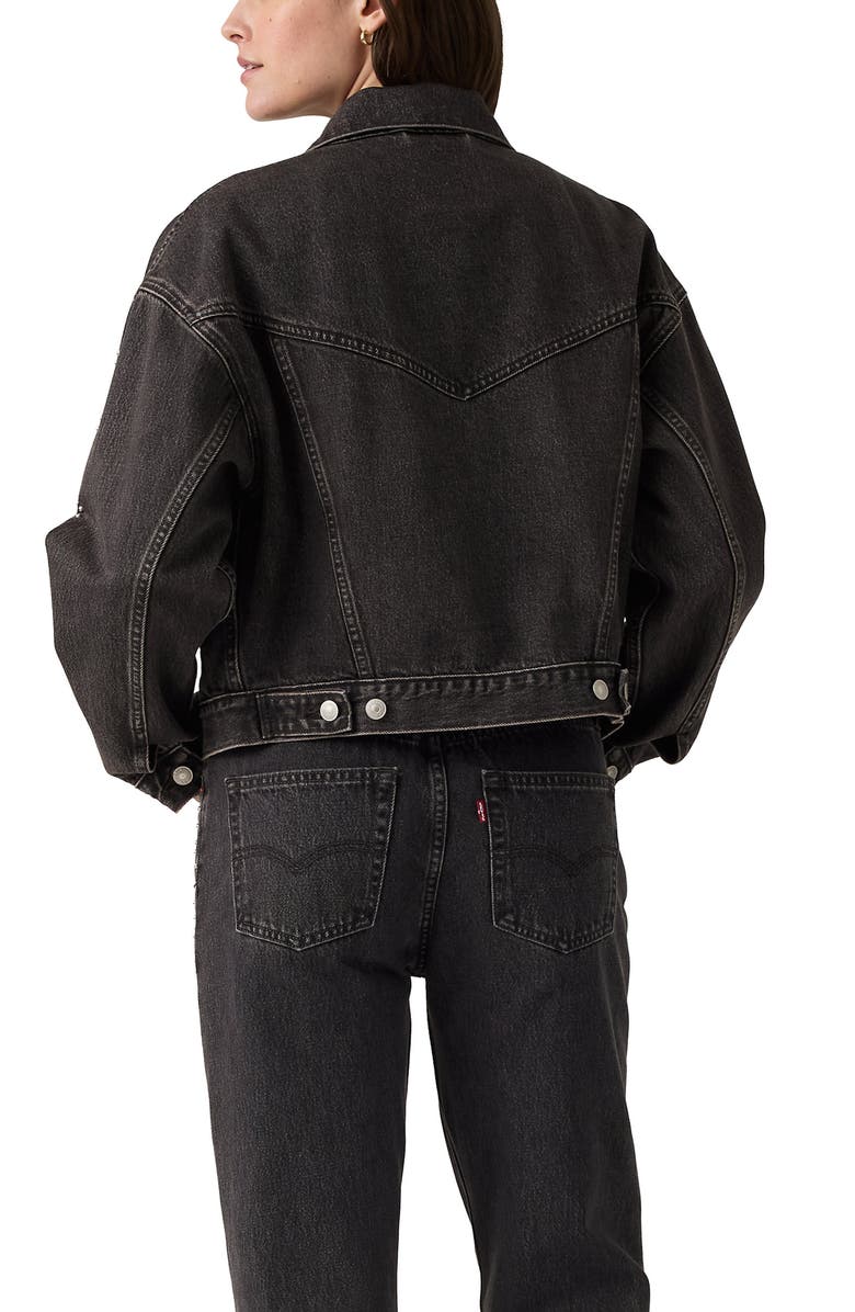 Levi's Shrunken '90s Beaded Denim Trucker Jacket, Alternate, color, Bejeweled Trucker