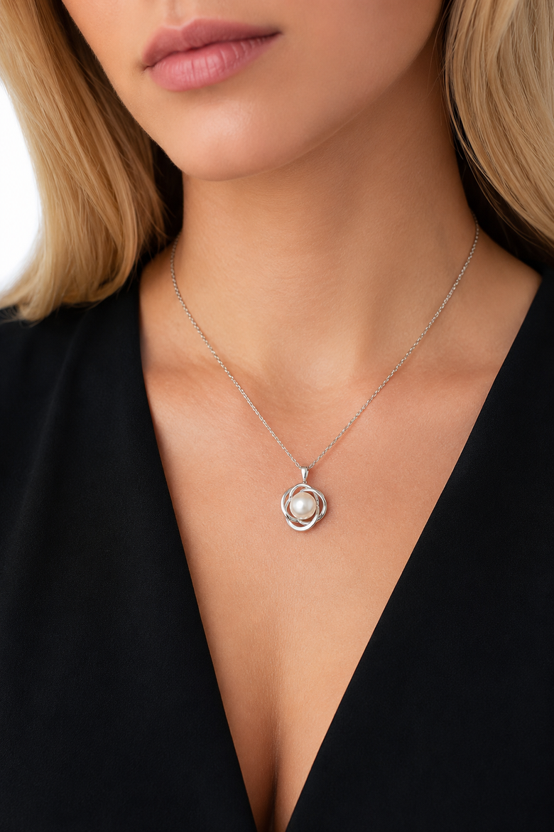 White South Sea Pearl Lexi Pendant, Alternate, color, White Gold