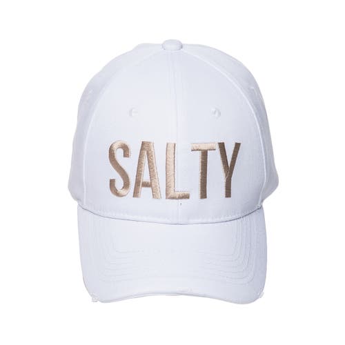 Totalee Gift White Distressed Salty Hat Cotton White In Brown