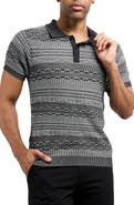 XRAY Jacquard Polo Sweater