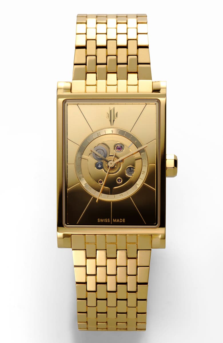 VIEREN Gold Mirror Swiss Automatic Watch, Main, color, Gold