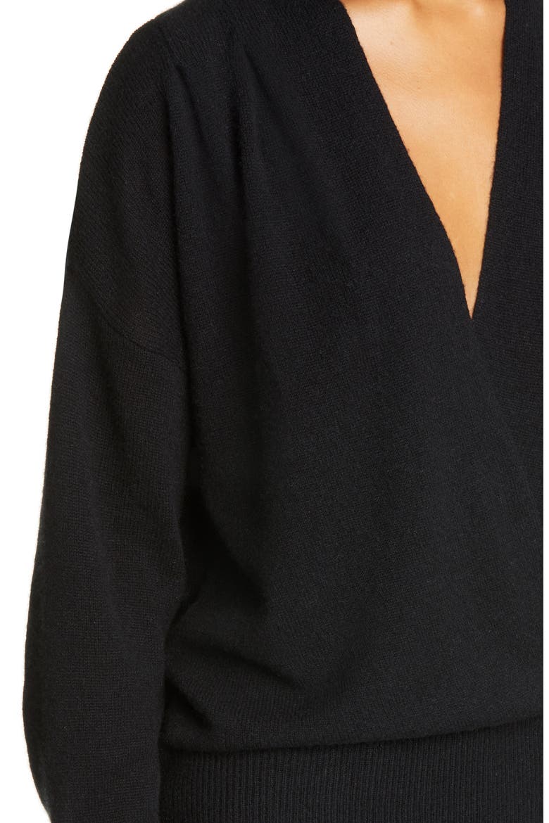 Surplice Wool & Cashmere Sweater, Alternate, color, NOIR