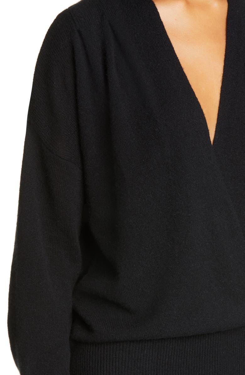 FRAME Surplice Wool & Cashmere Sweater, Alternate, color, 