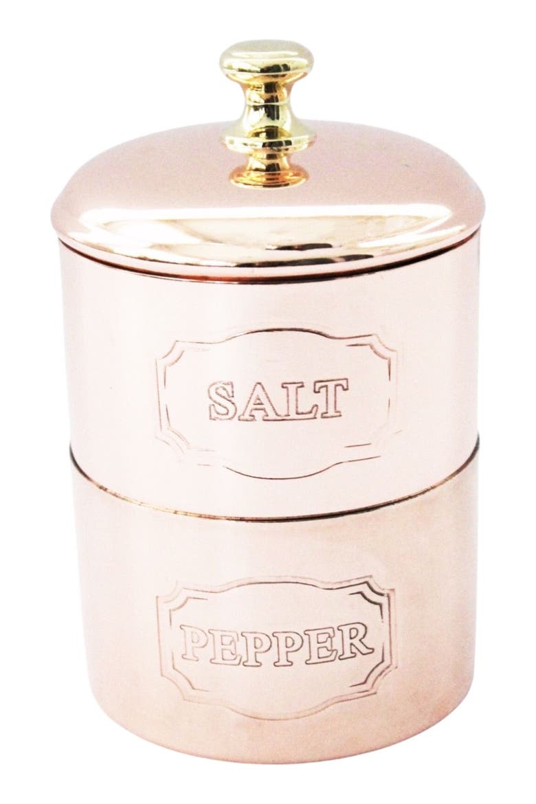 Vintage Inspired Copper Salt & Pepper Cellar, Main, color, Copper