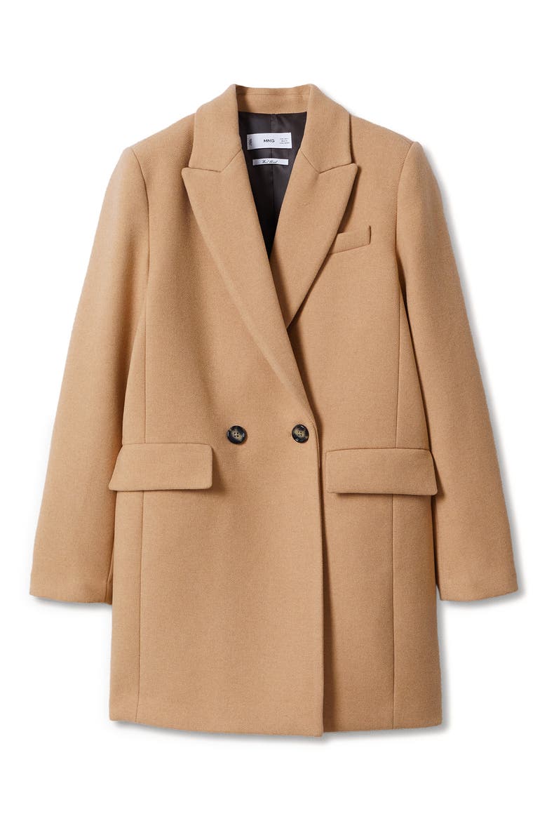 Double Breasted Coat, Alternate, color, BEIGE