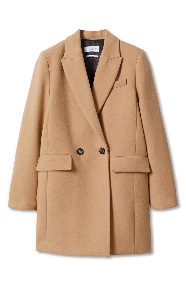 MANGO Double Breasted Coat, Alternate, color, 