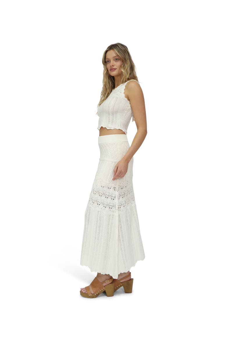 Harvest Haze Crochet Maxi Skirt, Alternate, color, White