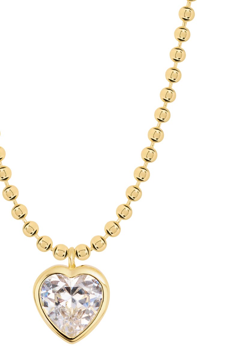 ATHRA LUXE Modern Muse Celeste Heart Pendant Necklace, Alternate, color, Gold