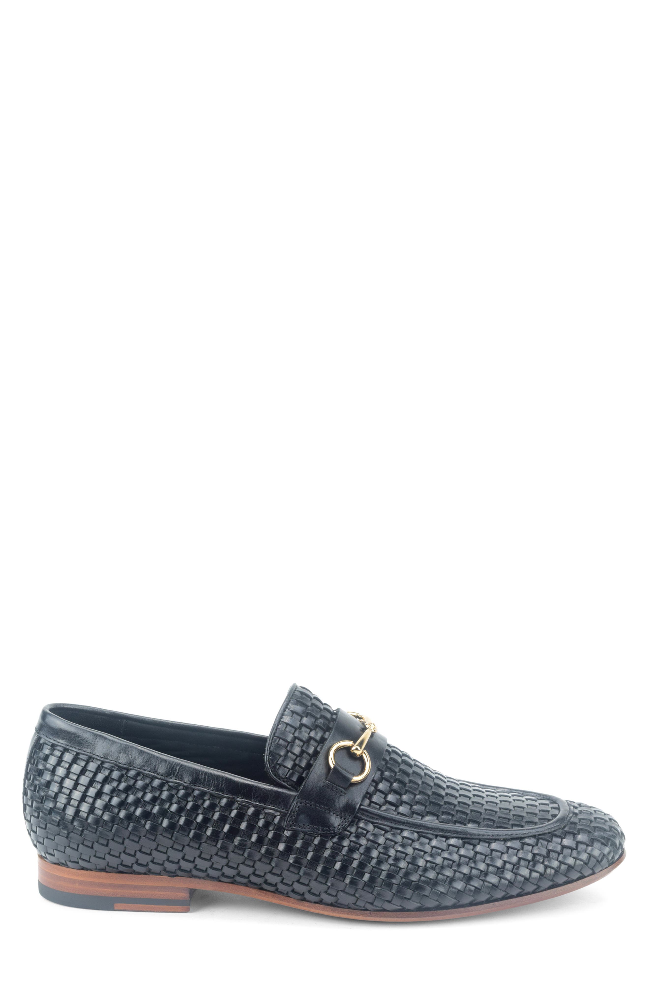 Warfield & Grand Durand Woven Bit Loafer, Alternate, color, Black