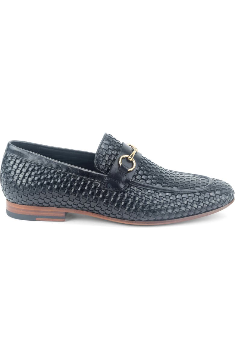 Warfield & Grand Durand Woven Bit Loafer, Alternate, color, Black