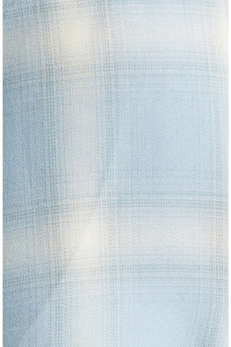 Ocean Plaid Cargo Skirt Overlay Wide Leg Pants, Alternate, color, OCEAN PLAID