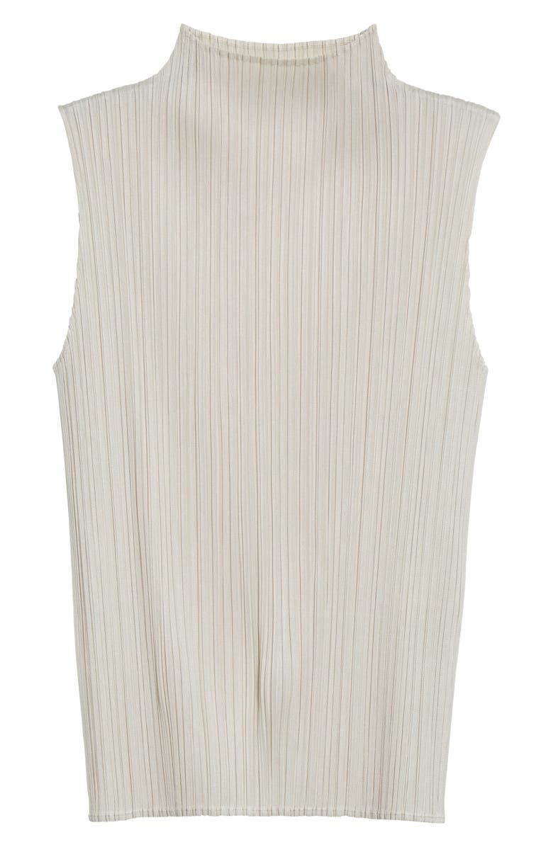 Pleats Please Issey Miyake Pleated Mock Neck Top, Alternate, color,
