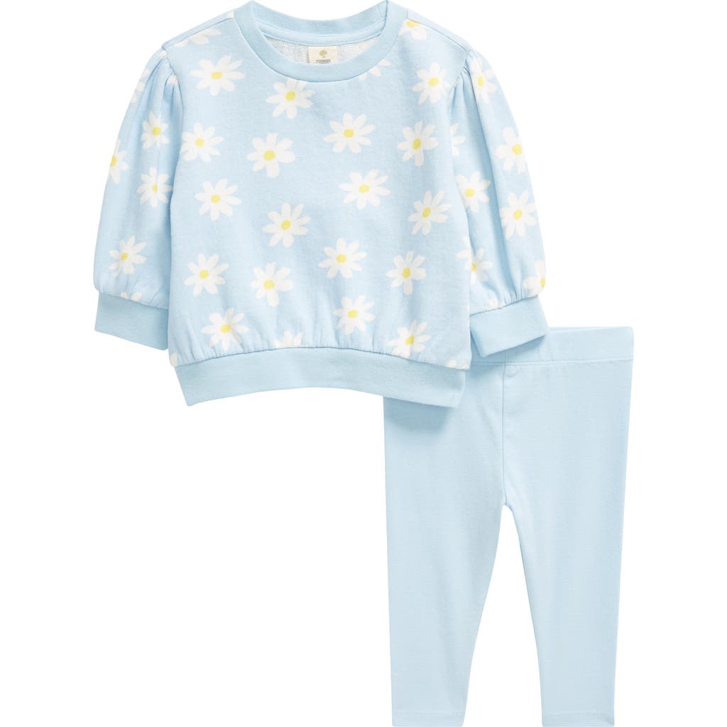 Tucker + Tate Kids' Relaxed Fit Crewneck Sweatshirt & Leggings Set in Blue Falls Donna Daisy