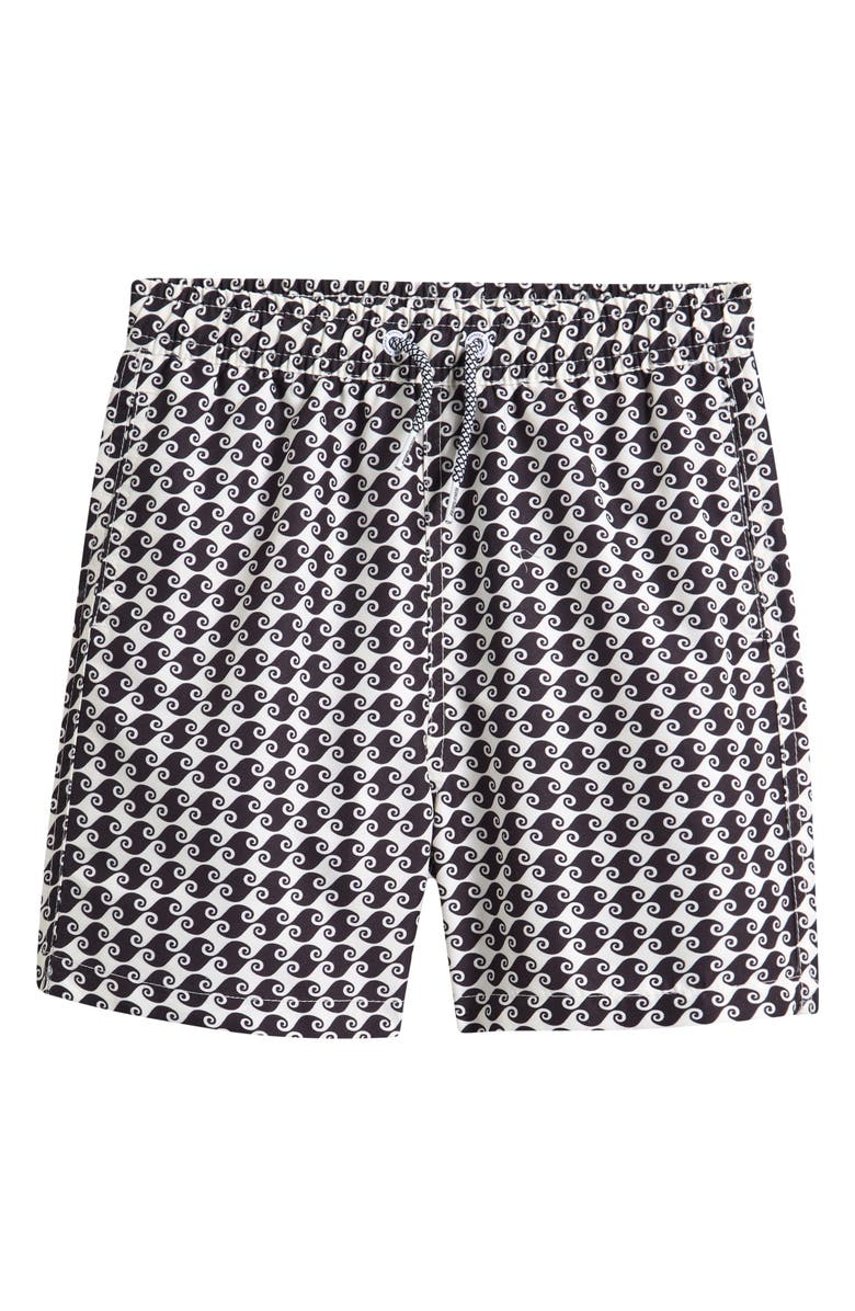 Boardies Kids
 Sea Hound Swim Trunks, Main, color, Black/ Cream