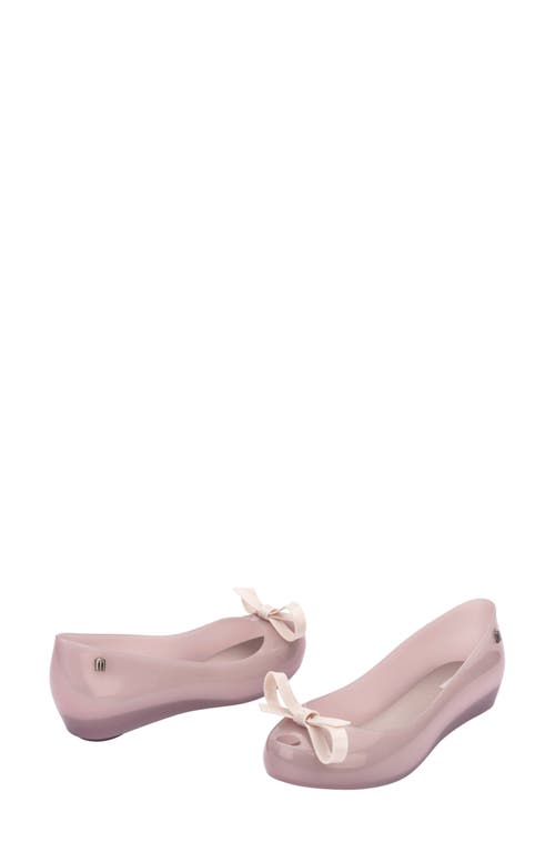 Melissa Ultragirl Bow Iii Flat In Beige
