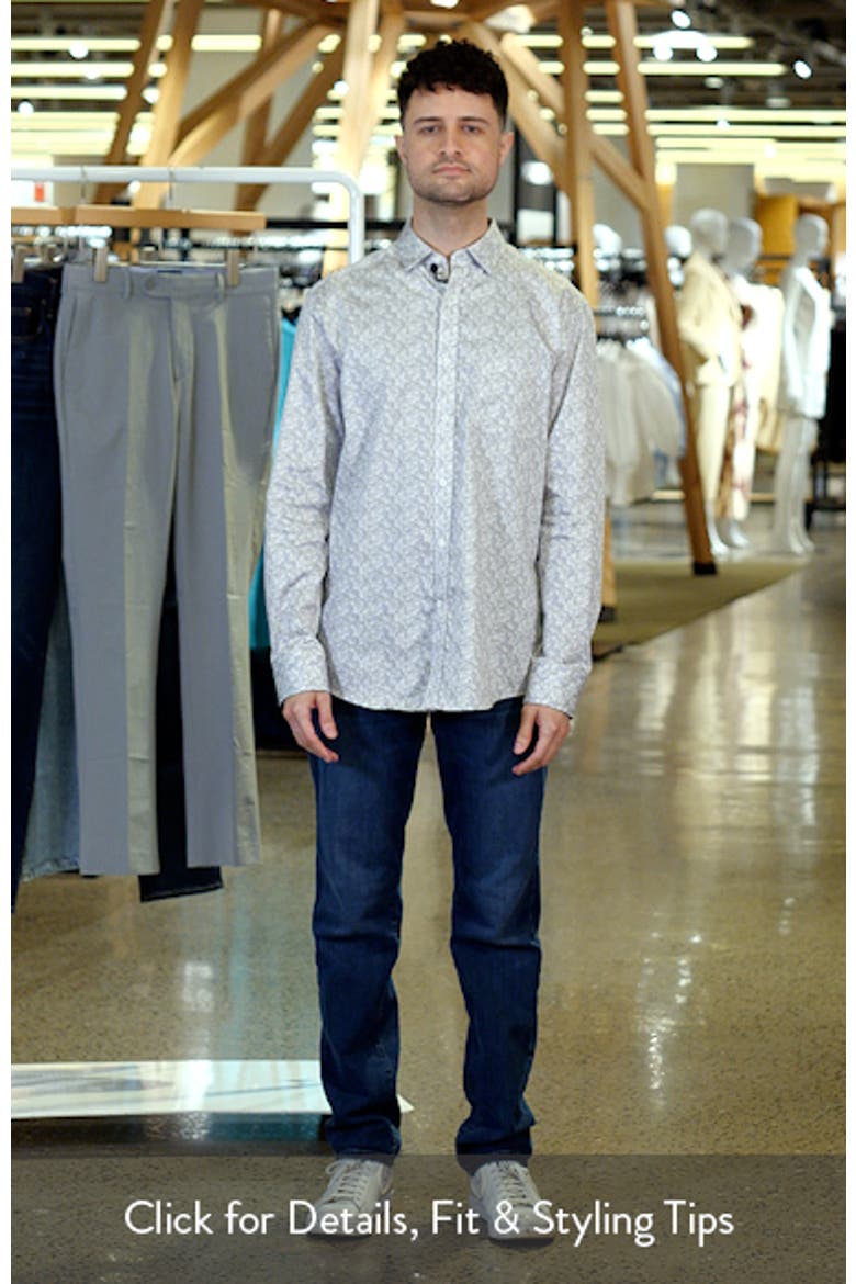 Circle Grid Print Button Down Shirt video