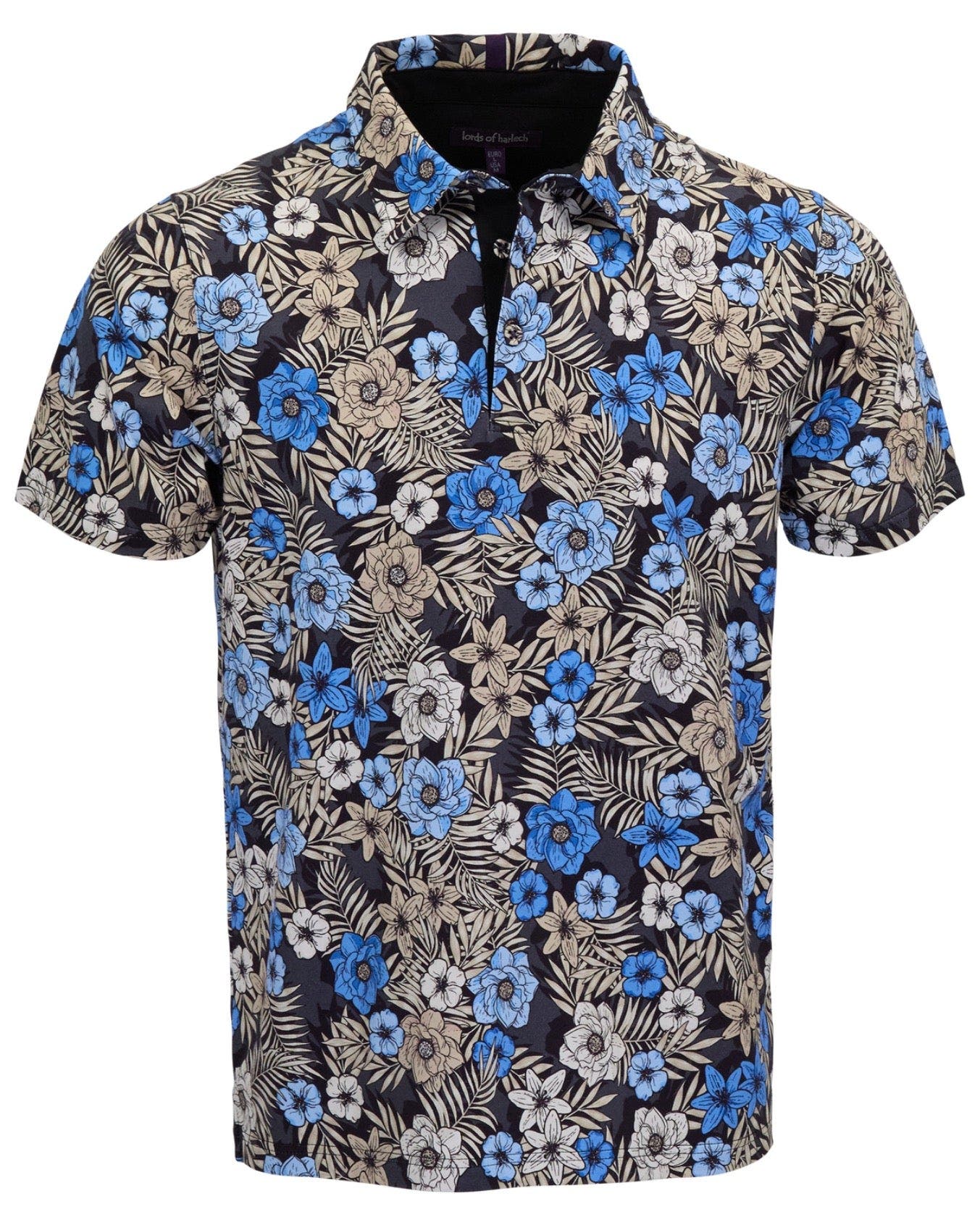 Tropical Mix Mens Knit Polo - image 2