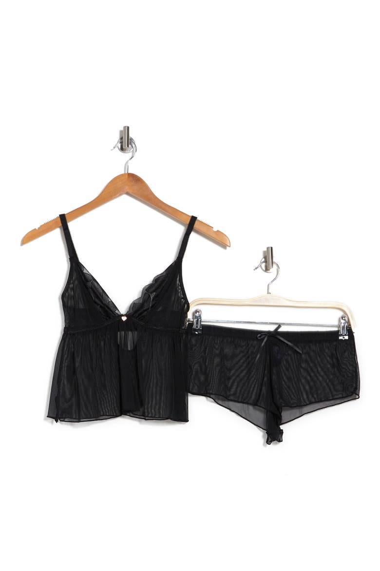 RACHEL ROY Soft Cup Camidoll Set, Alternate, color, 4/ BLACK