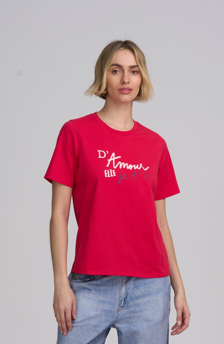 ELLE Collection Graphic Tee, Main, color, Red