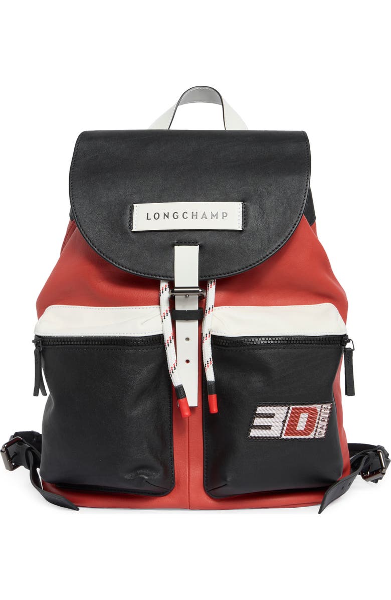 Longchamp 3D Colorblock Backpack, Main, color, Brick