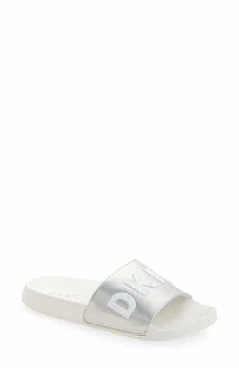 DKNY Zinna Logo Shower Slide Sandal