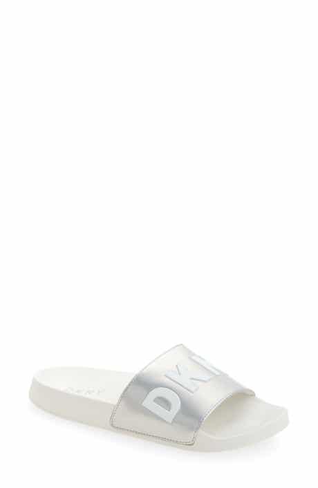 DKNY Zinna Logo Shower Slide Sandal