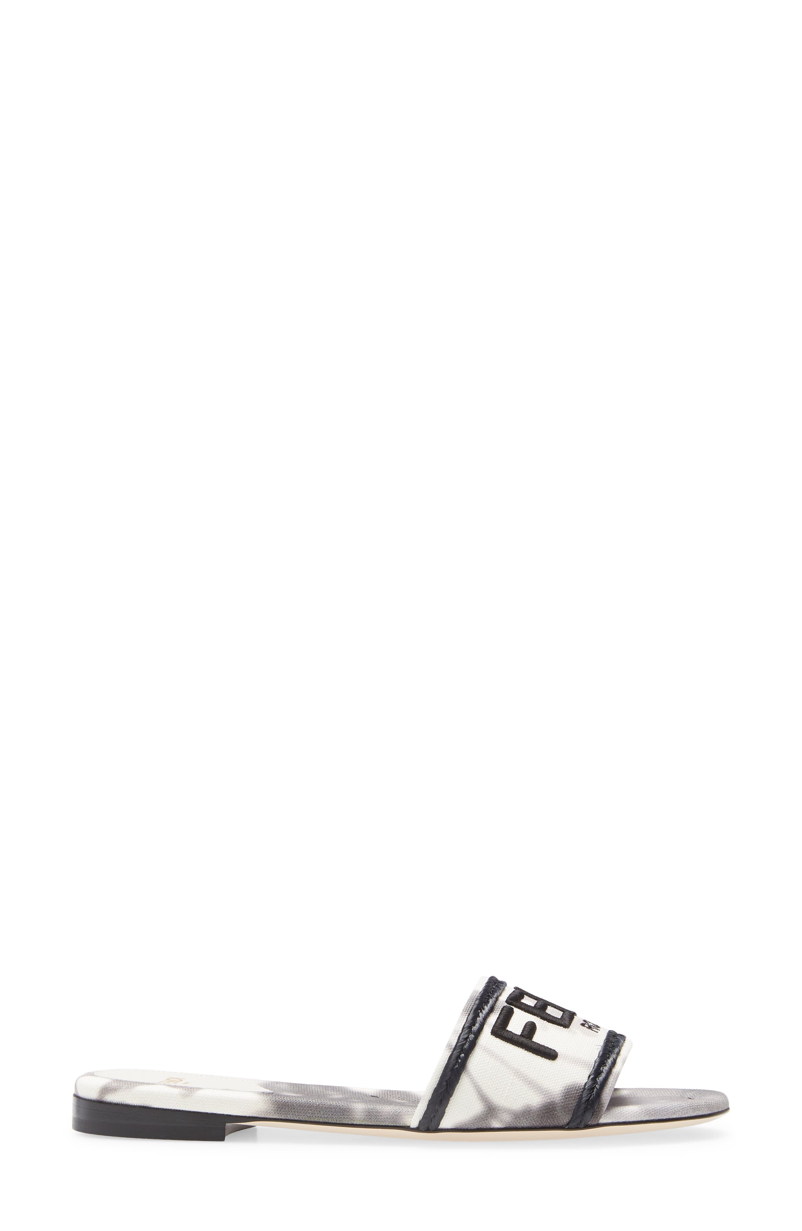 Hortensia Floral Print Logo Sandal, Alternate, color, BIANCO
