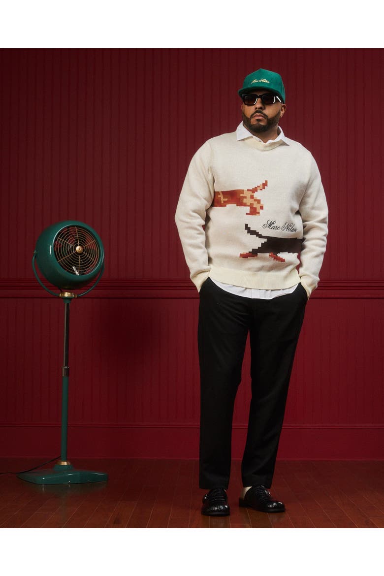 Pixel Dogs Crewneck Sweater - Unisex, Alternate, color, cream-colored