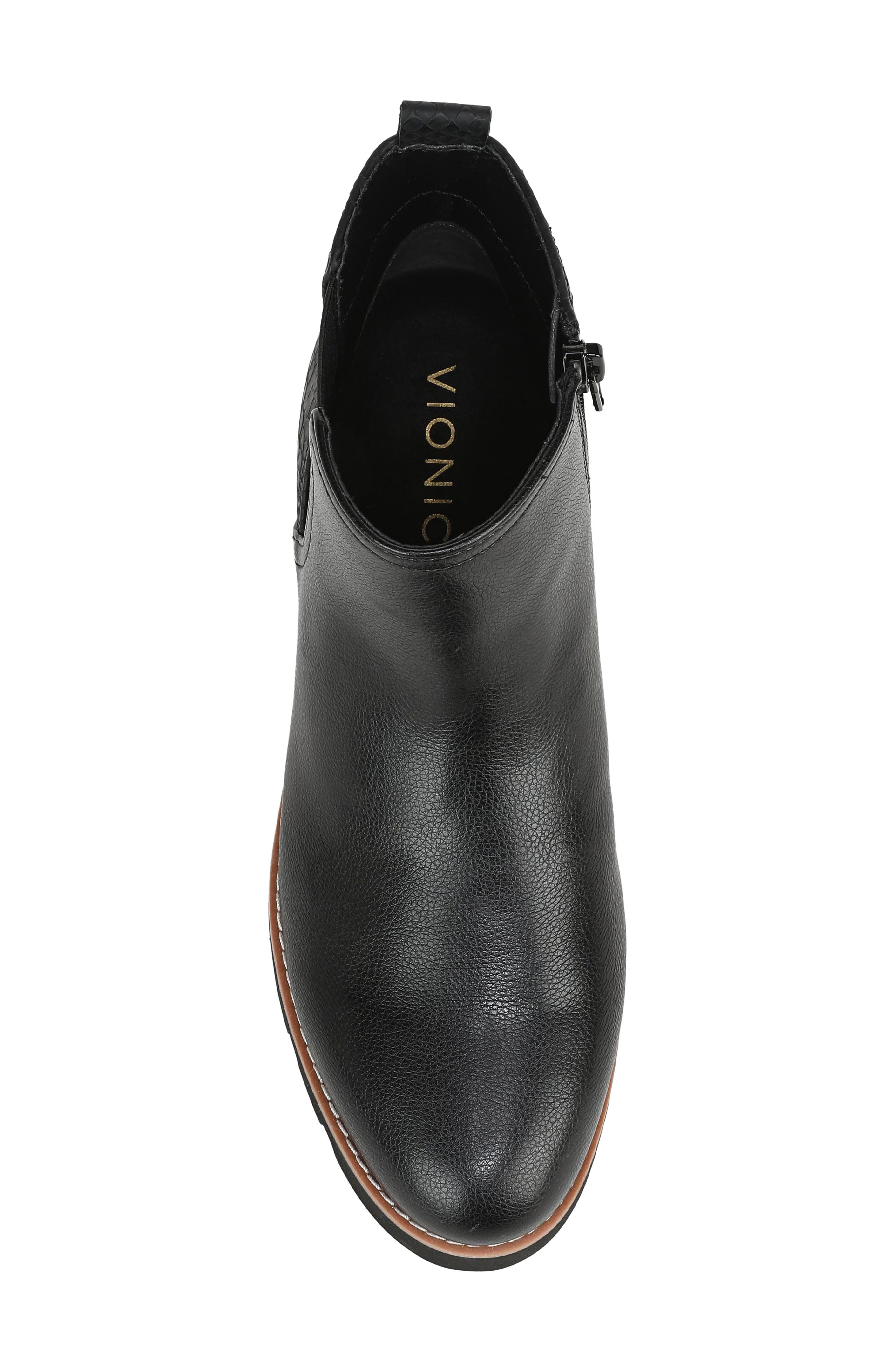 Cami Faux Leather Chelsea Bootie, Alternate, color, BLACK