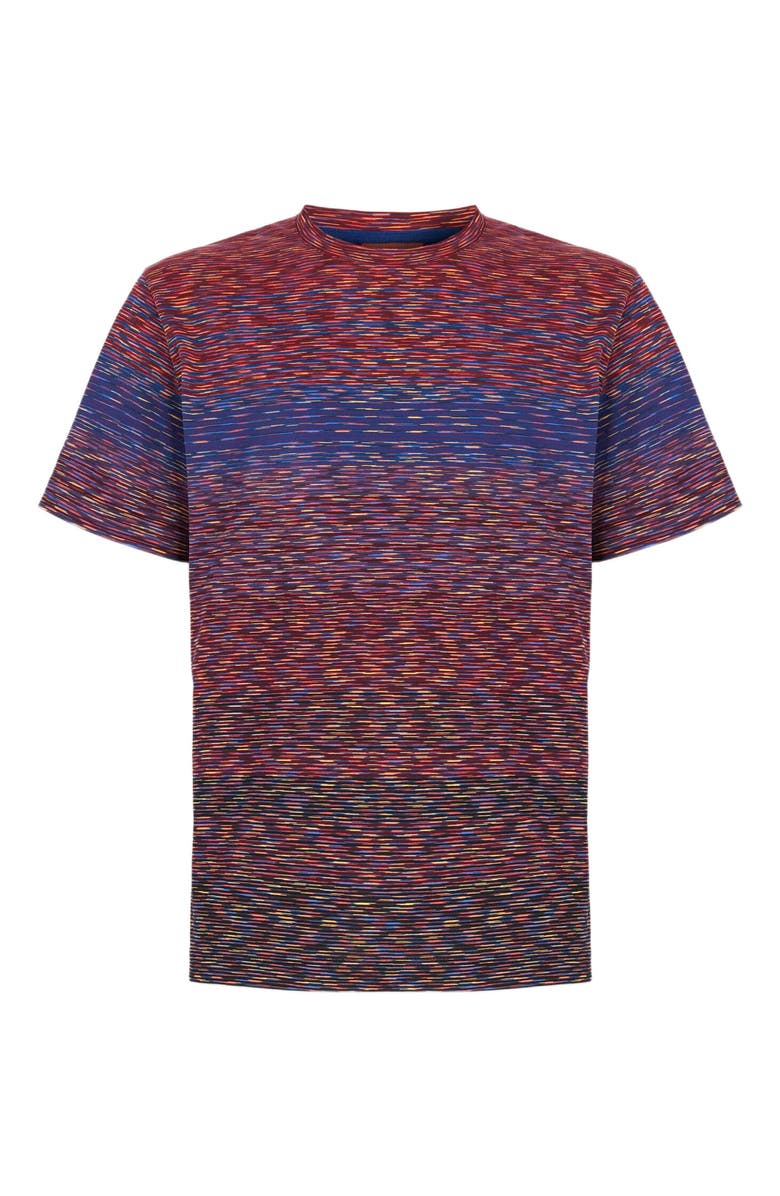 Missoni T-shirt With Faded Flame Pattern, Alternate, color, Burgundy & Blue