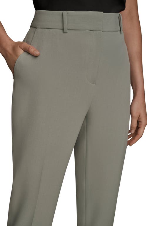 Donna Karan New York Flat Front Straight Leg Pants In Gray