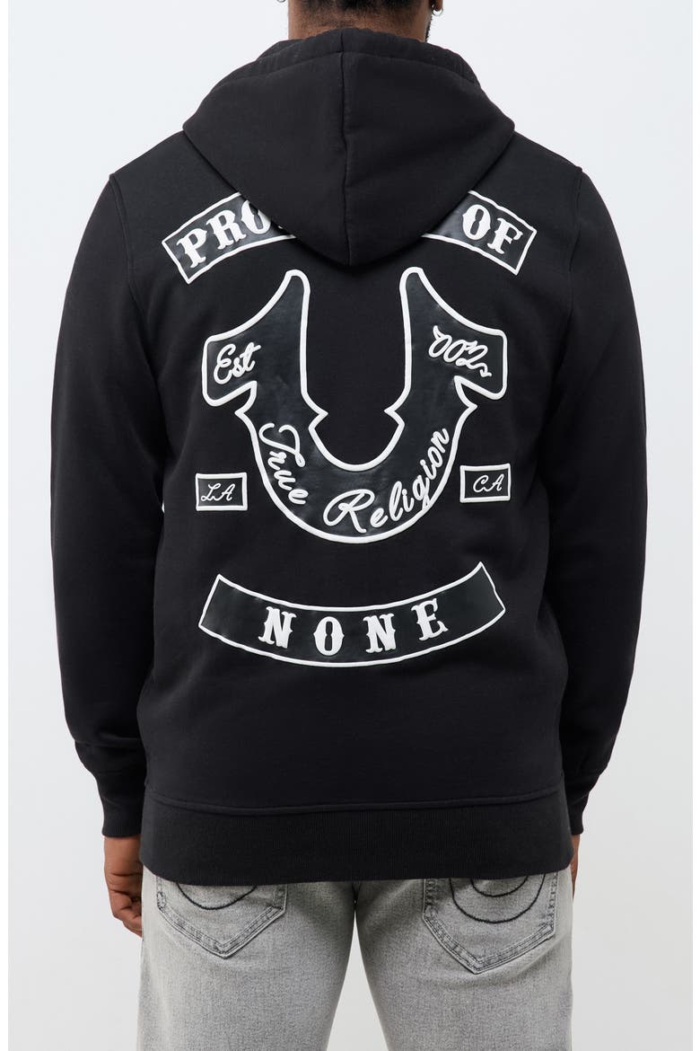Property of None Graphic Full Zip Hoodie, Alternate, color, JET BLACK